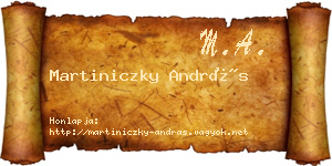 Martiniczky András névjegykártya